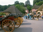 UK, Devon, COCKINGTON village (near Torquay), village and horse-drawn carriages, DEV350JPL