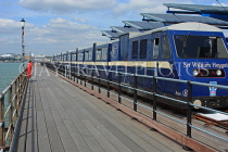 UK, Essex, Southend-On-Sea, Southend Pier, and train at station, UK6878JPL