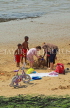 UK, Essex, Southend-On-Sea, Three Shells Beach, children building sand castle, UK6810JPL