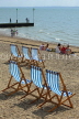 UK, Essex, Southend-On-Sea, coast and beach, deckchairs, UK6794JPL