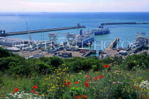 UK, Kent, DOVER, Eastern Dock (Ferry Port), view from Eastern Cliffs, DOV190JPL