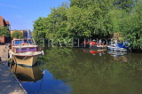 UK, Kent, TONBRIDGE, River Medway, and boats moored, UK13303JPL