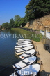UK, Kent, TONBRIDGE, River Medway, castle walls and pleasure boats, UK13263JPL