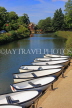 UK, Kent, TONBRIDGE, River Medway and rowing boats moored, UK13267JPL