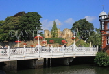 UK, Kent, TONBRIDGE, Tonbridge Castle and the Big Bridge over River Medway, UK13282JPL