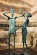 UK, Oxfordshire, OXFORD, Magdalen College, bronze sculptures, UK12996JPL