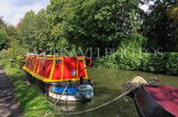 UK, Oxfordshire, OXFORD, Oxford Canal, canalside and houseboat, UK13161JPL