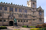 UK, Shropshire, SHREWSBURY school and library with Darwin statue, UK5989JPL