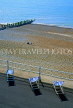 UK, Sussex, Bexhill on Sea, beach and deckchairs, view from De La Warr Pavilion, UK6120JPL