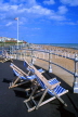 UK, Sussex, Bexhill on Sea, coast and deckchairs, view from De La Warr Pavilion, UK6119JPL