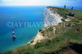 UK, Sussex, EASTBOURNE, beachy head, Lighthouse and cliffs, UK4427JPL