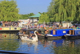 UK, Warwickshire, STRATFORD-UPON-AVON, Narrowboats at riverside, during River Festival, UK25409JPL