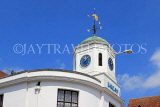 UK, Warwickshire, STRATFORD-UPON-AVON, bank building clock tower and weathervane, UK25538JPL