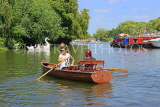 UK, Warwickshire, STRATFORD-UPON-AVON, boating on River Avon, UK25343JPL