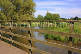 UK, Wiltshire, SALISBURY, Cathedral spire and footbridge over River Avon, UK8345JPL