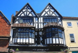 UK, Wiltshire, SALISBURY, Old George Mall, half timbered building entrance facade, UK8286JPL