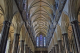 UK, Wiltshire, SALISBURY, Salisbury Cathedral, interior, nave, UK8235JPL