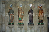 UK, Wiltshire, SALISBURY, Salisbury Cathedral, interior, statues of saints, UK8225JPL