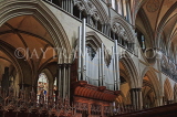 UK, Wiltshire, SALISBURY, Salisbury Cathedral, interior, the Quire, Willis Organ pipes, UK8234JPL