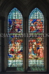 UK, Wiltshire, SALISBURY, Salisbury Cathedral, stained glass windows, UK8218JPL