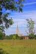 UK, Wiltshire, SALISBURY, Salisbury Cathedral, view from the Watermeadows, UK8323JPL