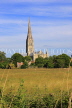 UK, Wiltshire, SALISBURY, Salisbury Cathedral, view from the Watermeadows, UK8350JPL