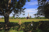 UK, Wiltshire, SALISBURY, Salisbury Cathedral spire, view from the Watermeadows, UK8322JPL