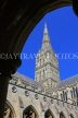 UK, Wiltshire, SALISBURY, Salisbury Cathedral spire, view from the cloisters, UK8303JPL