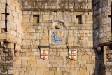 UK, Yorkshire, YORK, City Walls, Bootham Bar, coat of arms, UK987JPL