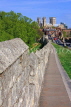 UK, Yorkshire, YORK, City Walls, York Minster in background, UK3195JPL