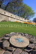 UK, Yorkshire, YORK, City Walls, and stone compass, UK2558JPL