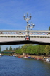 UK, Yorkshire, YORK, Lendal Bridge over River Ouse, and bridge lampost, UK3174JPL