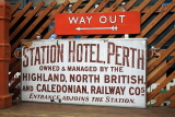 UK, Yorkshire, YORK, National Railway Museum, vintage advertisements at stations, UK3036JPL