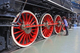 UK, Yorkshire, YORK, National Railway Museum, vintage steam engine wheels, UK3015JPL