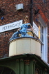 UK, Yorkshire, YORK, Petergate, Goddess Minerva sculpture, UK3078JPL