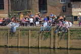 UK, Yorkshire, YORK, River Ouse, people enjoying an evening by the riverside, UK3283JPL