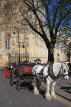 UK, Yorkshire, YORK, horse drawn carriage, by York Minster, UK3156JPL