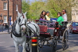 UK, Yorkshire, YORK, horse drawn carriage, tourists riding, UK9925JPL