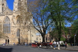 UK, Yorkshire, YORK, horse drawn carriage rides, by York Minster, UK3157JPL