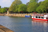 UK, Yorkshire, YORK, sightseeing boat on River Ouse, and Marygate Tower, UK9929JPL