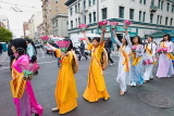 USA, California, SAN FRANCISCO, Asian Festival, flower dancers in parade, US4211JPL