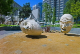USA, California, SAN FRANCISCO, Embarcadero Center, outdoor sculptures, heads, US4171JPL