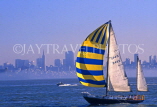 USA, California, SAN FRANCISCO, San Francisco Bay, skyline and sailboat, US3441JPL