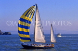 USA, California, SAN FRANCISCO, San Francisco Bay and sailboat, US3921JPL
