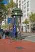 USA, California, SAN FRANCISCO, street scene and French style Morris column, US4162JPL