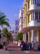USA, Florida, MIAMI, South Beach, Art Deco buildings along Ocean Drive, MIA637JPL