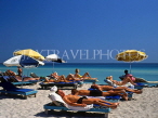 USA, Florida, MIAMI, South Beach, sunbathers on sunbeds, MIA633JPL