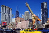 USA, Illinois, CHICAGO, Hard Rock Cafe sign, and Lazal Street, US2801JPL