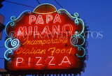 USA, Illinois, CHICAGO, Pizza restaurant, neon sign, US3463JPL