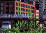 USA, Illinois, CHICAGO, The 'Loop', subway line over Lake Bridge, US3312JPL